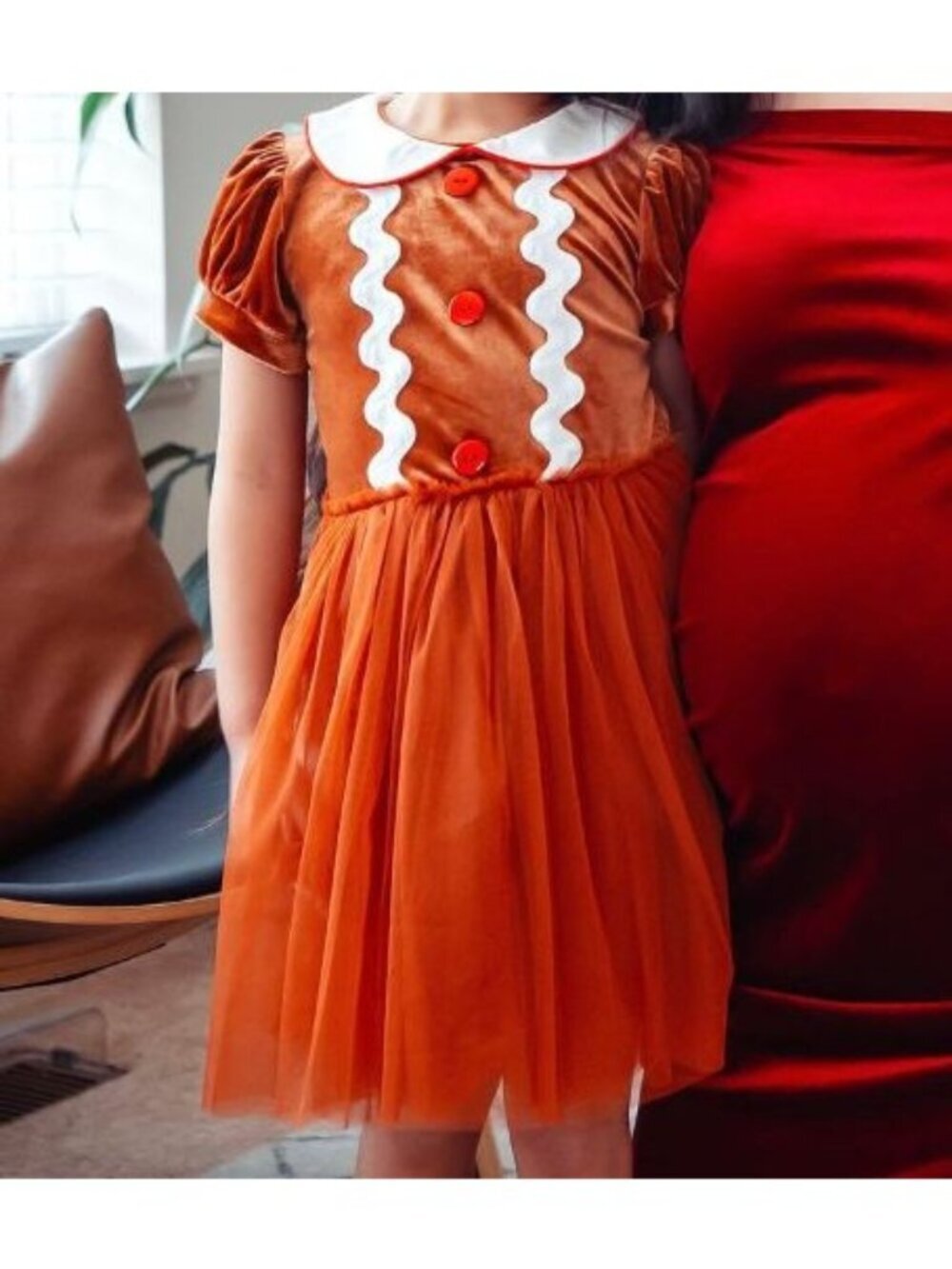 Taylor Joelle Gingerbread Girl Brown Dress Size 14